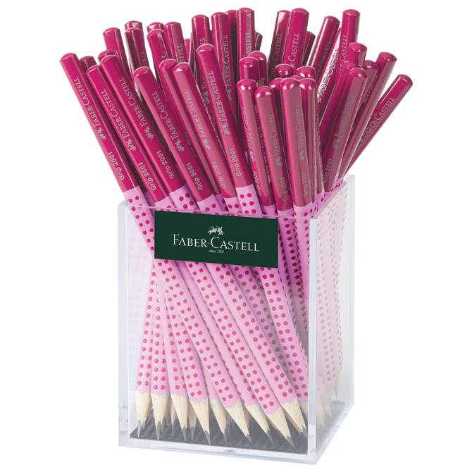 Olovka grafitna B Grip 2001 Two Tone u čaši pk72 Faber Castell 517072 roza