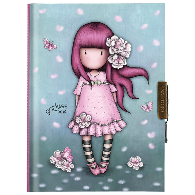 Teka tvrdi uvez s ključem Cherry Blossom Gorjuss 577GJ16!!