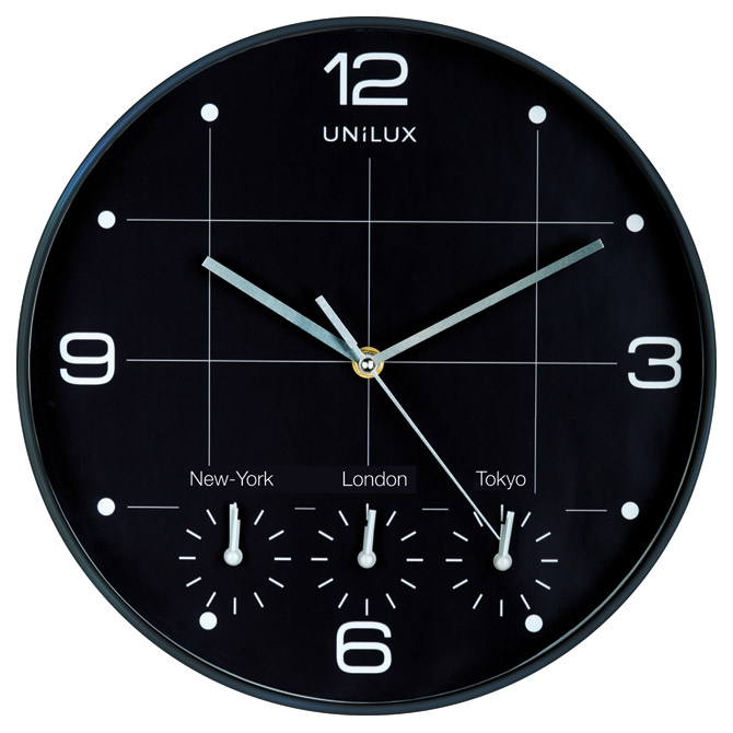 Sat zidni fi-30,5cm On time Unilux 400094567 crni!!