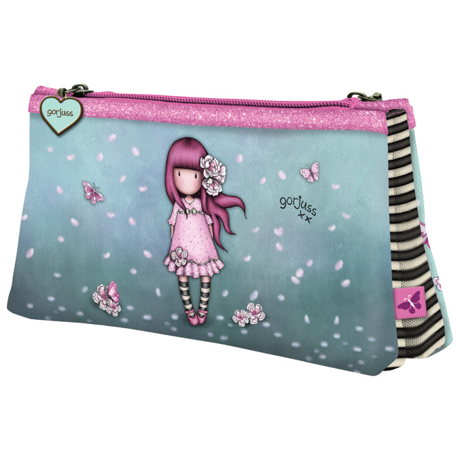 Pernica vrećica/trokutasta 2pretinca 2zipa Cherry Blossom Gorjuss 324GJ21!!