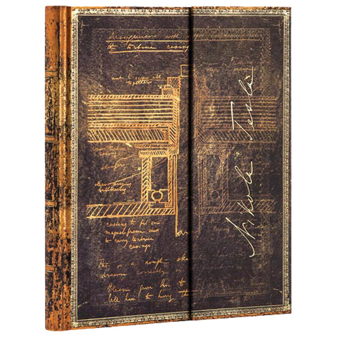 Notes 18x23cm-ultra crte 72L magnet Tesla, Sketch of a Turbine Paperblanks PB5461-0