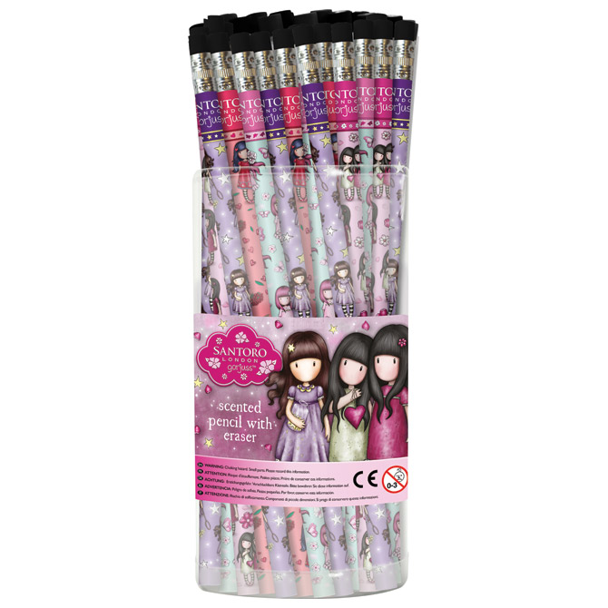 Olovka grafitna HB s gumicom u čaši Sparkle&Bloom pk48 Gorjuss 666GJD04!!