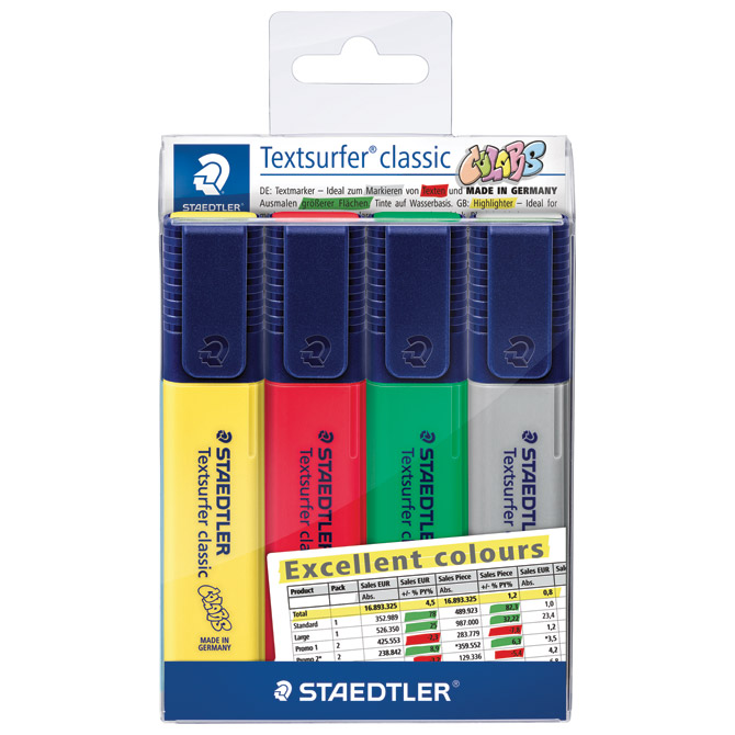 Signir 1-5mm classic Staedtler 364 CWP4-X 4boje!!