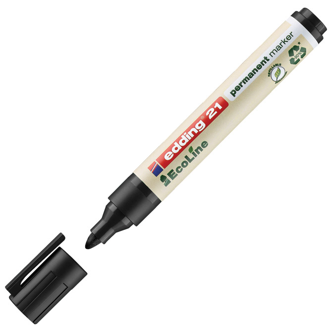 Marker permanentni 1,5-3 mm okrugli vrh EcoLine Edding 21 crni