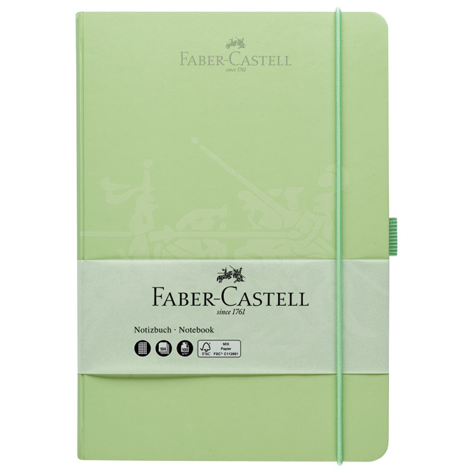 Notes 14,5x21cm karo 96L 100g s gumicom Faber Castell 100 205 01 mint