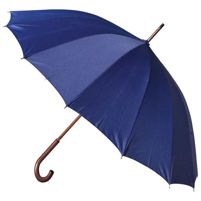 Kišobran automatik s drvenom ručkom 16panela H-1002 Stratus plavi!!