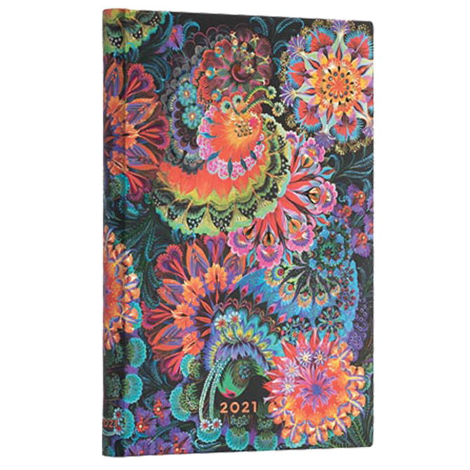 Planer tjedni 2021-13x18cm-midi horizontalni s gumicom Moonlight Paperblanks DE6832-7