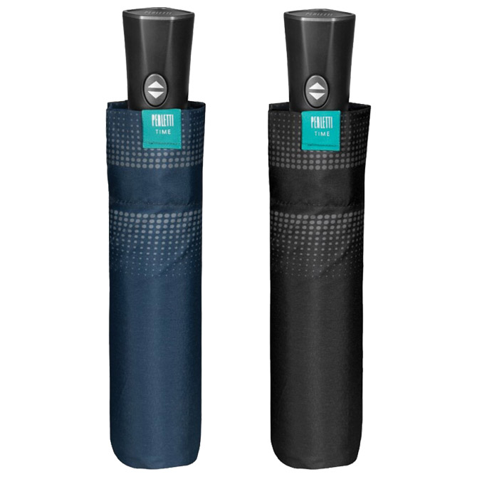 Kišobran automatik (otvaranje+zatvaranje na gumb) sklopivi s plastičnom drškom Time Perletti 26151 sortirano