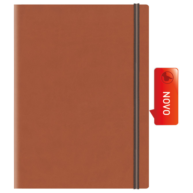 Rokovnik A4 Bahamas s gumicom 455 boja konjaka