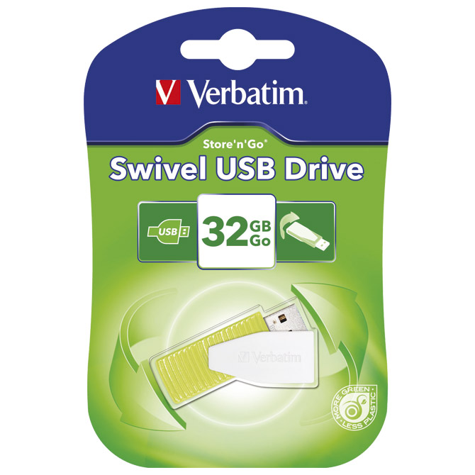 Memorija USB 32GB Store'n'Go Swivel Verbatim 49815 zelena!!