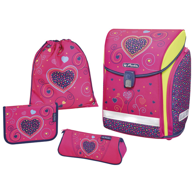 Torba školska anatomska 4/1 Midi Pink Hearts Herlitz 50013715!!
