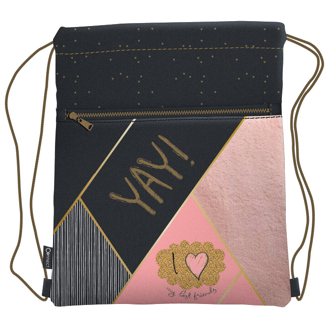 Vrećica za tjelesni YAY Connect sivo-pastelroza!!