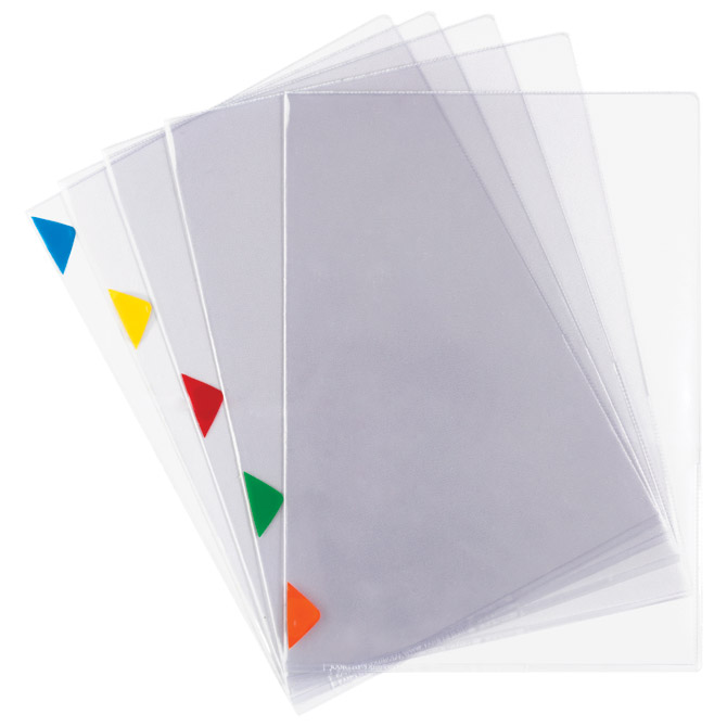 Fascikl "L" 200my pvc A4+ pk5 Tarifold(Djois)511519 (oznake u boji) prozirni!!