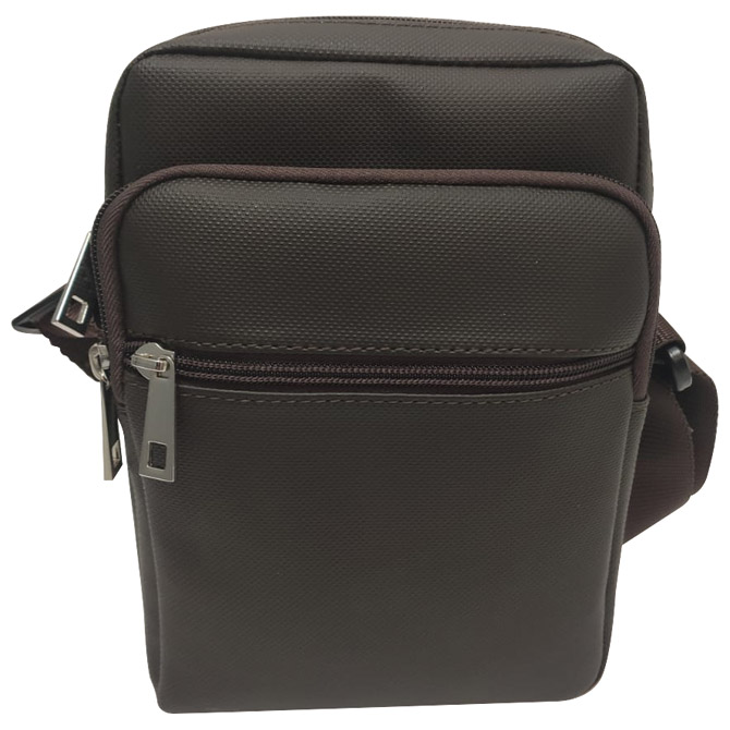 Torba umjetna koža muška (na rame) 16x21cm tamno smeđa