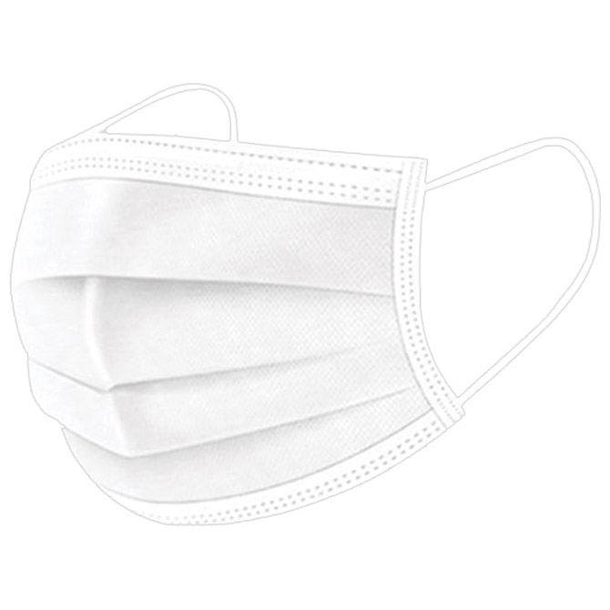 Maska za lice zaštitna jednokratna (za građanstvo) 3-slojna pk10 bijela!!