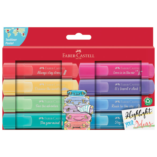 Signir 1-5mm 46 Pastel kartonska kutija Faber-Castell 254626/8boja blister!!