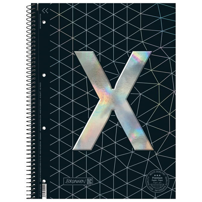 Blok kolegij A4 karo  80L perforacija+4rupe Xtreme Brunnen 10-67928 852