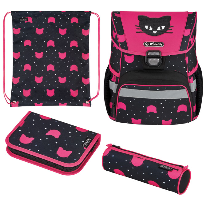 Torba školska anatomska 4/1 Loop Black Cat Herlitz 50032440