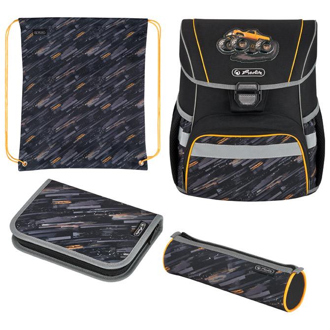 Torba školska anatomska 4/1 Monster Truck Herlitz 50032488