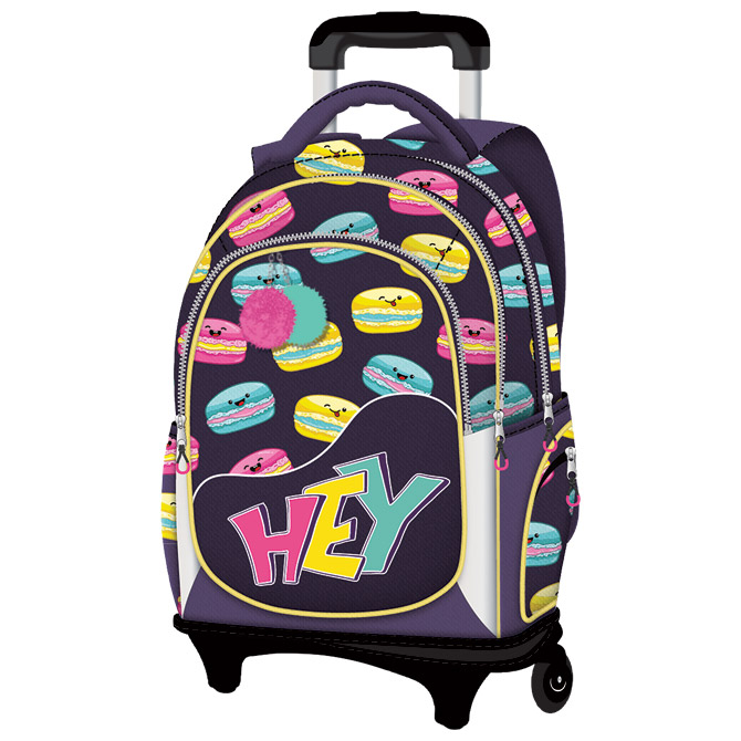 Ruksak školski s kotačićima Hey Connect ljubičasti!!