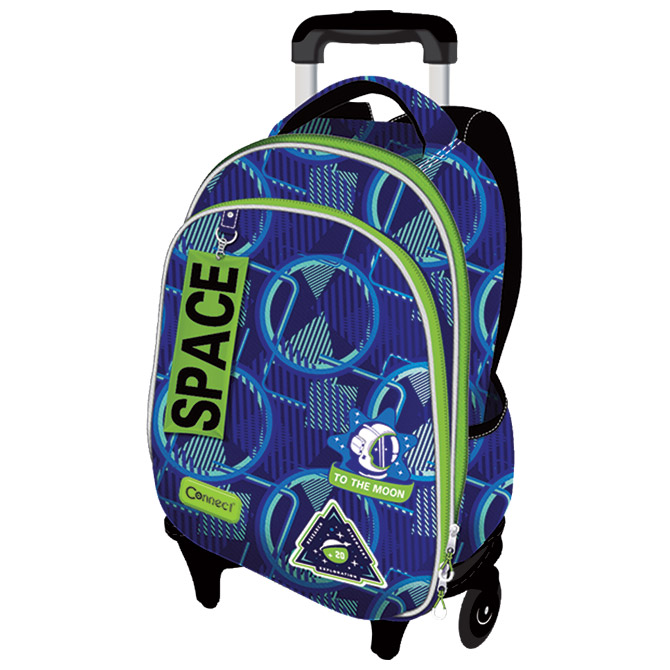 Ruksak školski s kotačićima XT Space Connect plavo-zeleni!!