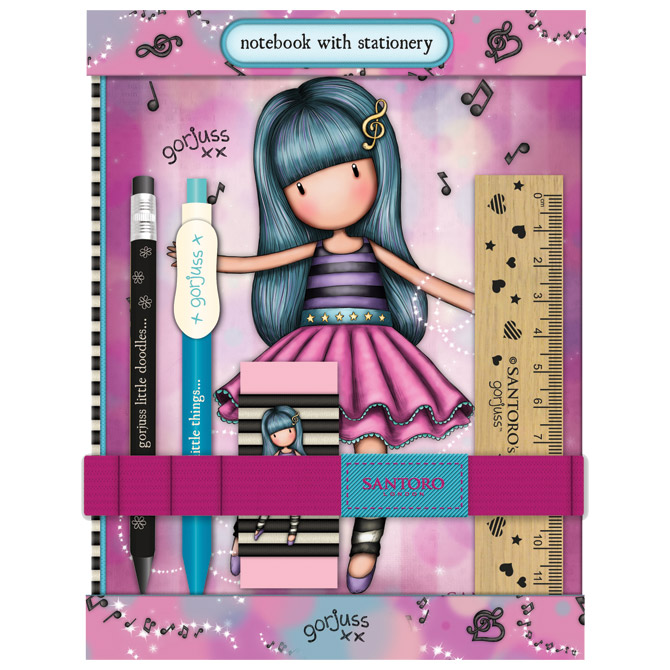 Set za pisanje s tekom tvrdi uvez Dancing Among the Stars Gorjuss 602GJ13