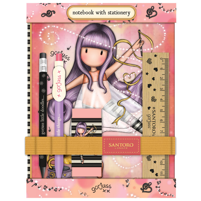 Set za pisanje s tekom tvrdi uvez Little Dancer Gorjuss 602GJ14