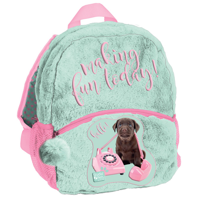 Ruksak vrtićki pliš Studio Pets PEW-305 pastelno zeleni!!