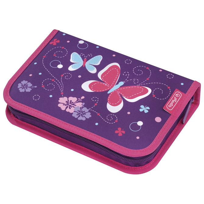 Pernica puna 1zip 2preklopa Purple Butterfly Herlitz 50014293!!