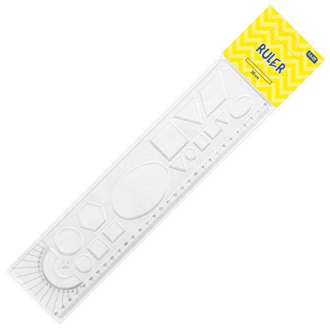 Ravnalo pvc 30 cmx7cm(likovi) Educa blister