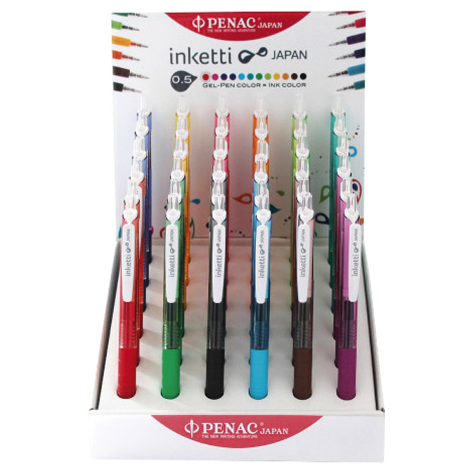 Stalak s olovkama kemijskim gel grip pk36 Inketti Penac BA3601-36D45 sortirano