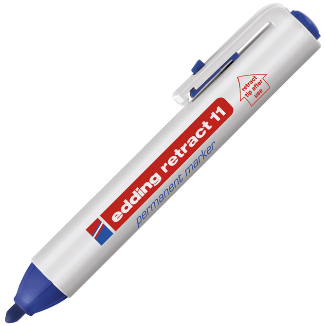 Marker permanentni 1,5-3mm Edding Retract 11 plavi