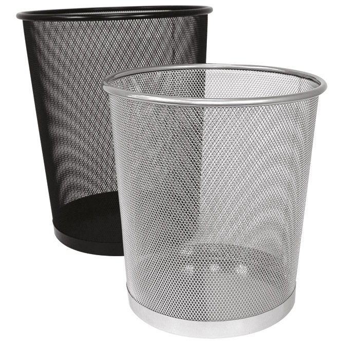 Koš za smeće metalni žica fi-29,5xH-34 cm Fornax srebrni