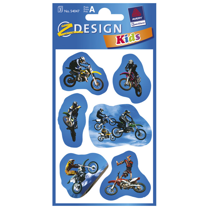 Naljepnice dječje papir motori pk3 Zweckform 54047 blister!!
