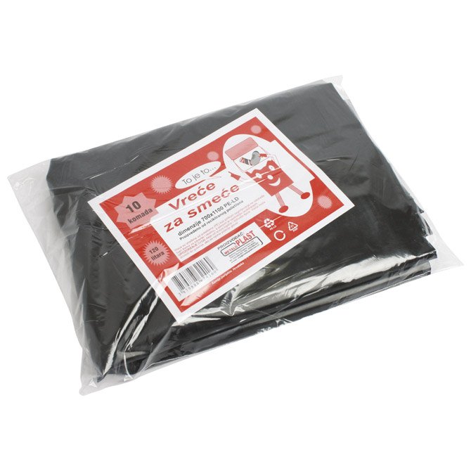 Vreća za smeće 120L 70x110 cm LD pk10 Metaloplast