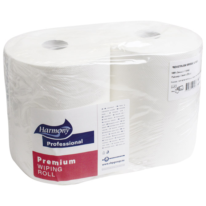 Ručnik papirnati industrijski-jumbo rola dvoslojni pk2x225m Harmony