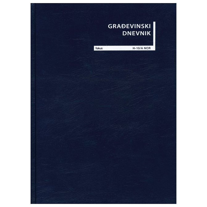 Obrazac H-10/A NCR TU građevinski dnevnik Fokus