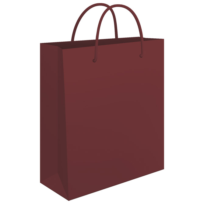 Vrećice ukrasne 34x39x10 cm sjajna plastifikacija Fornax bordo