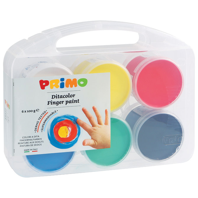 Boja tempera za ruke 100g u čaši 6boja Primo 221TD100SP