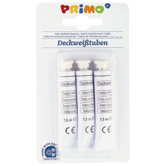 Boja tempera  7,5ml aluminijska tuba pk3 CMP.366T3B bijela blister!!