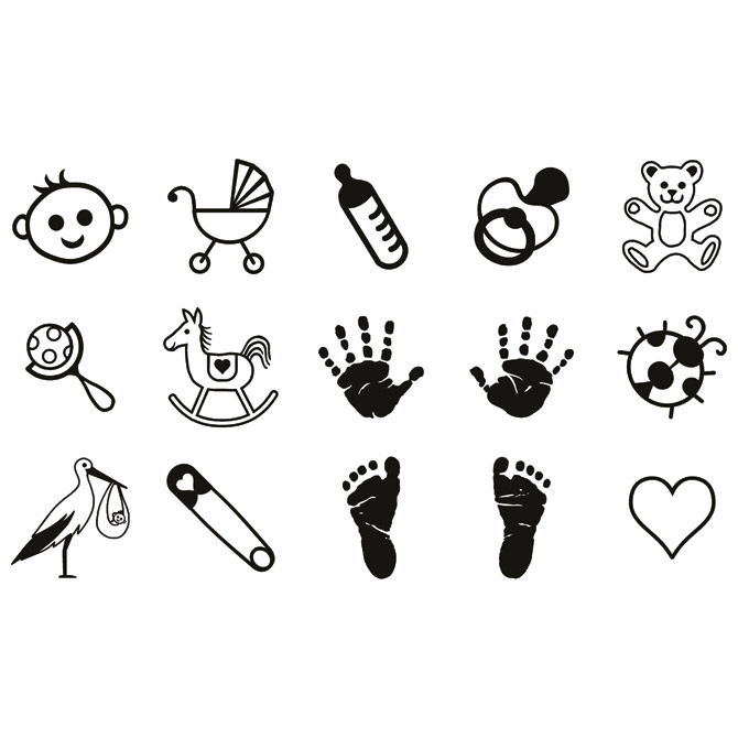 Žig s motivom Baby+jastučić pk15 Heyda 20-48884 85!!