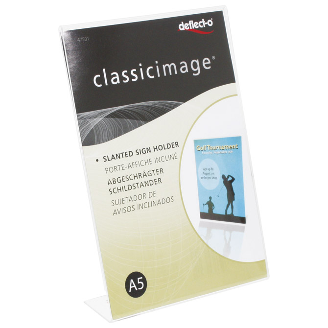 Stalak za 1 prospekt stolni plexi A5 Siam "L" 0735