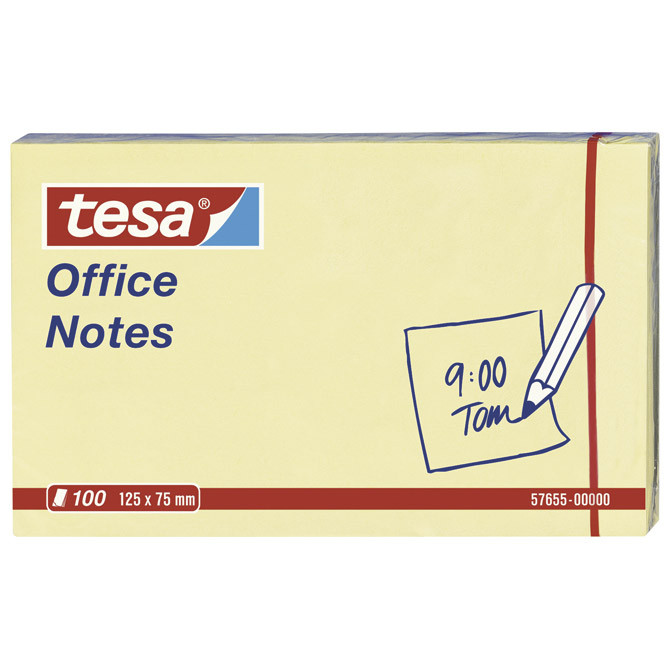 Blok samoljepljiv 125x75mm 100L Office notes Tesa 57655 žuti!!