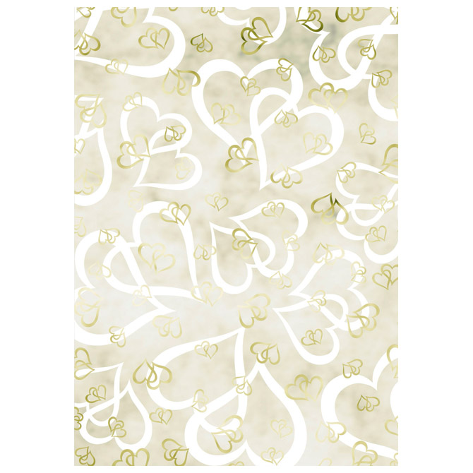 Papir-paus ILK A4 115g srca zlatna pk25 Heyda 20-48788 52