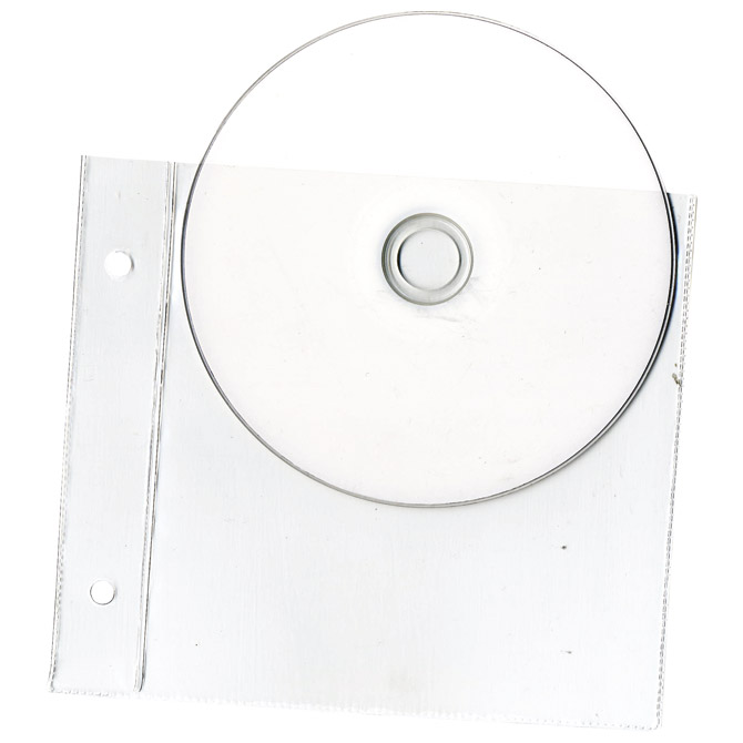 Fascikl uložni pvc za 1 CD 125x125 mm pk25 100my US.