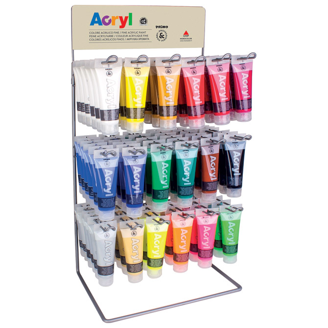 Stalak s bojama akrilnim 75ml pvc tuba pk108 CMP.423ESP75T18!!