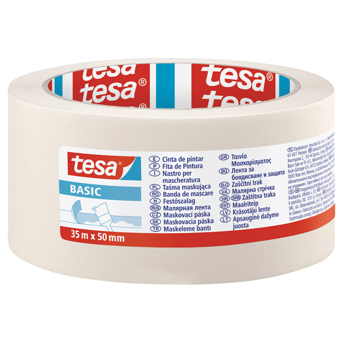 Traka ljepljiva krep 50 mm/35m Basic Tesa 58594