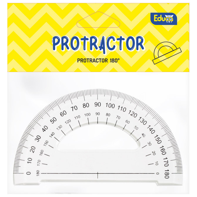 Kutomjer 180° pvc 9,2 cm Educa blister