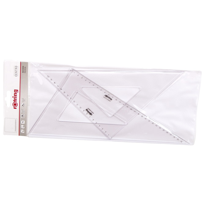 Trokut pvc 30cm (45°+60°) pk2 Centro Rotring 823530 blister