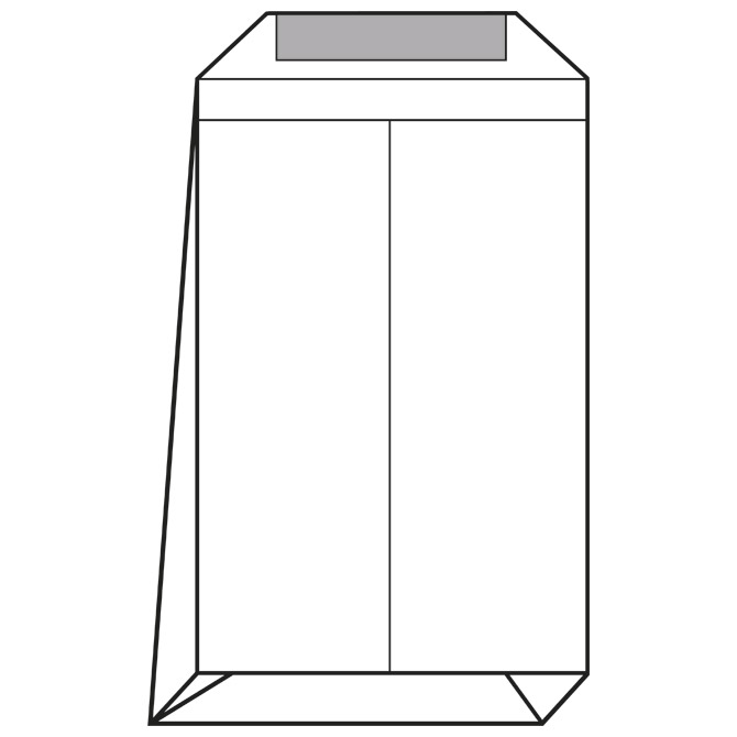 Kuverte - vrećice B4-BB strip križno dno pk250 Lipa Mill 12241